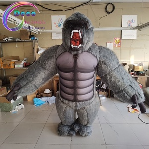 Costume de gorille gonflable géant à fourrure pour Halloween Cosplay taille <span class=keywords><strong>adulte</strong></span> - Product Image 1