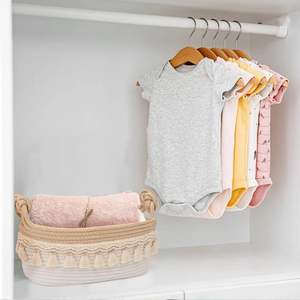 Mignon petit <span class=keywords><strong>panier</strong></span> cadeau en tissu rectangulaire pour baby shower vide tissé stockage pour pépinière ou papier <span class=keywords><strong>toilette</strong></span> cadeaux décoratifs - Product Image 3