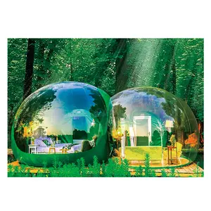 AOYU China commercial giant half transparent igloo inflatable bubble tent for kids rent sale 3 room balloon