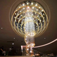 Luminaire de plafond en cristal moderne de luxe haut de gamme pour hôtel, restaurant, villa, éclairage LED, lampes suspendues