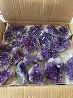 Améthyste naturelle brute, blocs d'améthyste propres et étincelants, adaptés à la collection d'ornements