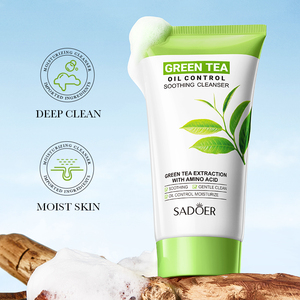 Nhãn hiệu riêng sadoer trà xanh kiểm soát dầu nhẹ nhàng Sữa rửa mặt rửa mặt chăm sóc da Sản phẩm làm đẹp làm mới làm sạch sâu - Product Image 3