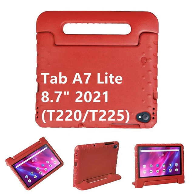 HGD 8.7 Inch Kids Tablet Case for Samsung for Galaxy Tab A7 Lite T225 Factory Soft EVA Foam Kids Friendly with Foldable Stand