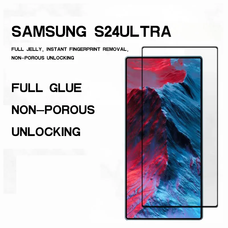 Película protetora de impressão digital ultrassônica, adequada para celular Samsung S24 Ultra, desbloqueio em segundos, Galaxy S24