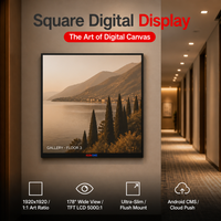 Écran LCD numérique haute luminosité 2K 22 26,5 33 44,9 pouces, écran LCD carré TFT, panneau publicitaire LCD, moniteur d'affichage carré