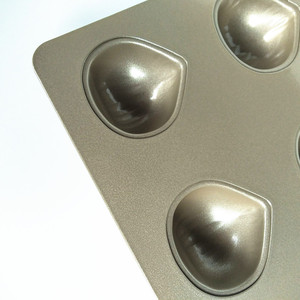 Golden 6-Cavity Chestnut Cake Mold Mini Longevity Bun Mousse Baking Pan Irregular Shape Cake Mold - Product Image 2
