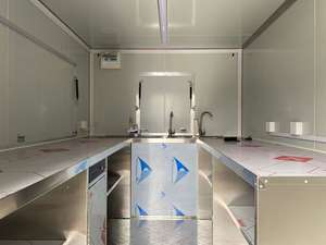 CE cibo cibo rimorchio acciaio colore con il portico Mobile rimorchio Crepes rimorchio per la vendita camion di cibo con cucina completa - Product Image 6