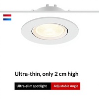 Lampu Sorot LED Ultra Tipis untuk Rumah, Lampu Plafon Terpasang, Lampu Plafon Ruang Tamu, Lampu Dinding Latar Belakang, Ukuran Potongan 7.5cm/12cm, Hitam