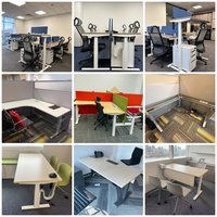 Table de travail électrique réglable en hauteur, moderne et élégante, en bois blanc, ergonomique, pour bureau à domicile et usage commercial, avec structure métallique personnalisable