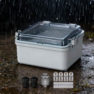 Plastik bağlantı kutusu su geçirmez kutu Metal mandal kilit kilit taban plakası IP67 PC ABS açık elektrik muhafaza elektrik kutusu - Product Image 4