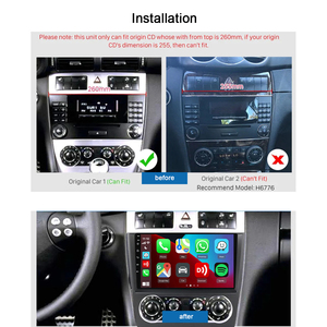 Reproductor Multimedia <span class=keywords><strong>Android</strong></span> para coche para Mercedes Benz C W203 W209 C180 C200 CL203 2004-2011 coche DVD Radio Estéreo Video GPS Carplay - Product Image 5