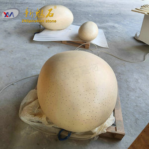 Nuevos materiales de construcción de piedra, taburete redondo de hormigón translúcido, silla luminosa para interiores, exteriores, parques y plazas. - Product Image 1