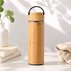 Botella de Agua de Viaje con Aislamiento al Vacío de Acero Inoxidable, Asa de Cuerda, Aislamiento Térmico de 12-24 Horas, Segura para Agua Hirviendo, Minimalista - Product Image 2