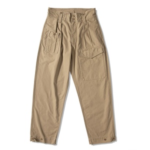 Pantalon en <span class=keywords><strong>jean</strong></span> pour homme HaiYao 2026, style cargo fuselé taille haute avec revers ajustables - Product Image 1