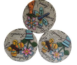 Bienvenue dans <span class=keywords><strong>mon</strong></span> <span class=keywords><strong>jardin</strong></span> Peinture d'oiseau Pierres rondes décoratives en béton pour l'extérieur <span class=keywords><strong>de</strong></span> la cour Pierre <span class=keywords><strong>de</strong></span> <span class=keywords><strong>jardin</strong></span> Pierre <span class=keywords><strong>de</strong></span> bienvenue - Product Image 5