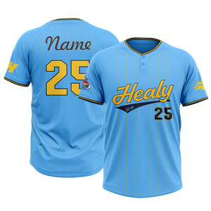 Camiseta de Béisbol Henley Personalizada con Rayas Moradas para Hombre, Jersey de Béisbol de Secado Rápido, Manga Corta, Estilo Urbano, Camiseta con Gráficos - Product Image 2