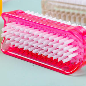 Cepillo para uñas de doble cara, herramienta de limpieza de plástico mini para eliminar el polvo de la superficie de las uñas - Product Image 2