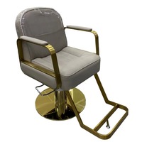 Chaise de coiffure multifonctionnelle pliable en cuir Chuque Modern, en acier inoxydable, pour hôtel, salon, extérieur et séjour