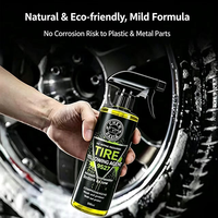 Spray dégraissant jaune pour pneus, nettoyant anti-oxdérisation pour flancs de pneus de voiture, vente en gros d'usine, marque privée personnalisée