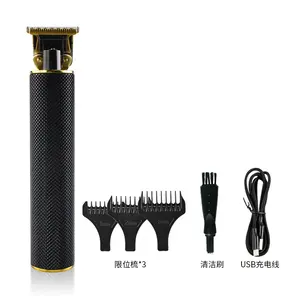 USB Rechargeable Men Barber Hair Cutting Machine T Balde Electric Head Hair Clippers Trimmers