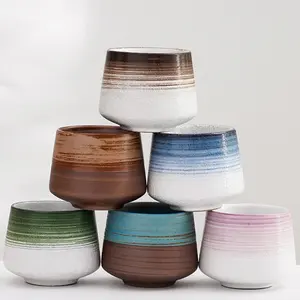 Factory Price Europe Modern Colorful Pottery Matcha Tea Mug Ceramic Tea Mug Coffee Cup Set