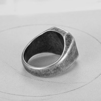 Vintage Einfaches Design Blanko Gravur-Laser Punk-Ring Schmuck Herren Hochzeit Mode-Schmuck Fabrik Großhandel
