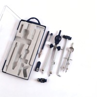 Trousse de géométrie multifonctionnelle en métal : Compas, règle, rapporteur, diviseur – Kit complet d'outils de dessin mathématique pour étudiants