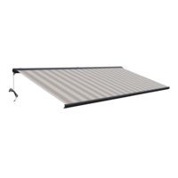 Auvent rétractable motorisé à cassette complète, résistant aux intempéries, avec structure en aluminium pour terrasse, protection solaire et pluie, commande automatique