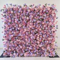 Toile murale en tissu 3D à fleurs de rose, décoration murale pour mariage, rouleau de tissu pour fond de scène, fournitures de décoration de mariage, vente chaude