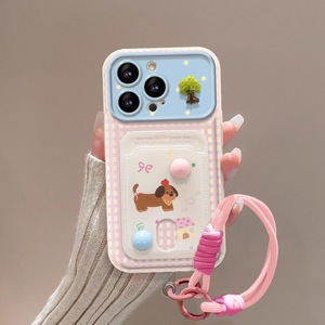 Nouvelle coque de téléphone XP497 avec porte-cartes mignon motif <span class=keywords><strong>chiot</strong></span> et cordon, compatible iPhone 17PROMAX 16PLUS 15PRO - Product Image 3