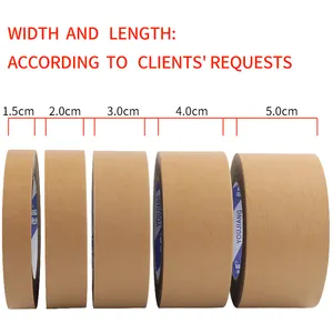 YOU JIANG Eco Friendly Custom Logo Waterproof Single Side Self Adhesive Hot Melt Gummed Brown Paper Gummed Kraft Tape