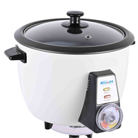 Cuisinière à riz électrique portable la plus vendue, en plastique, avec corps cylindrique en alliage d'aluminium antiadhésif et cuiseur vapeur