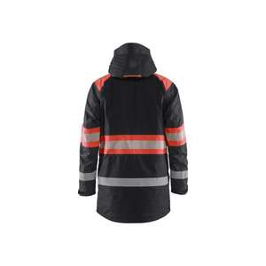 BLAKLADER - 448519779955L Parka d'hiver haute visibilité Noir/Rouge-EAN 7330509853283 HI-VIS WORKWEAR - Product Image 2