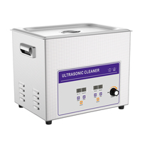 Nettoyeur à ultrasons professionnel de table 15L 540W à chauffage temporisé, réglable avec vanne de vidange, pour laboratoire, clinique dentaire, nettoyage de bijoux