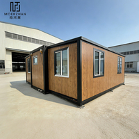 Maison conteneur extensible à double aile de 20 pieds, bureau mobile durable pour événements