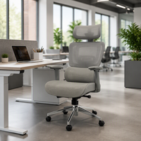 Chaise de bureau ergonomique de haute qualité avec hauteur réglable et appui-tête, siège en maille et repose-pieds pour usage domestique