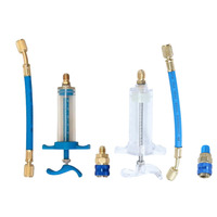 Outil de climatisation automobile automatique de qualité industrielle, en plastique, 1 once, port 1/4 pouce, injection d'huile réfrigérante