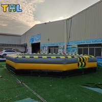 Meilleur parcours gonflable Wipeout, saut interactif mécanique, obstacles rotatifs, jeux de saut, matériau PVC, certifié CE