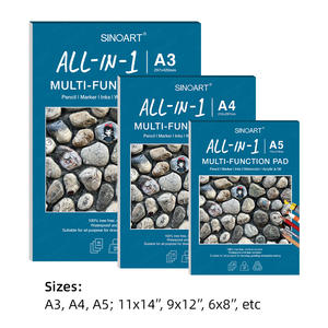 SINOART 50 feuilles 120g papier de pierre tout-en-1 <span class=keywords><strong>tampon</strong></span> multifonction pour crayons marqueurs encres aquarelle acrylique et peintures à l'huile - Product Image 3