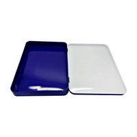 Boîtes de conserve rectangulaires vides à charnières personnalisées avec palette d'aquarelle Boîte de peinture pour enfants Crayons en fer blanc