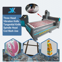 Cortadora Multifunción JX AUTO CNC de Tres Cabezales en Uno con Husillo de Vibración, Cuchilla Tangencial y CCD