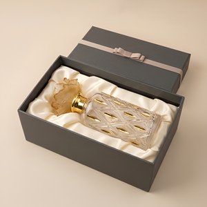 Bouteilles diffuseurs en verre cristal CRYSTAL COAST avec bouchon fleur estampé or, forme cylindrique, collier métallique, sans bâtonnets, pour voiture - Product Image 6