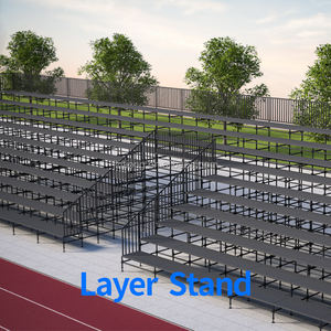 Sedili per Spettatori di Stadi Sportivi Usati di Buona Qualità, Componenti in Legno Durevoli ed Ecologici, Impalcature Layher - Product Image 5