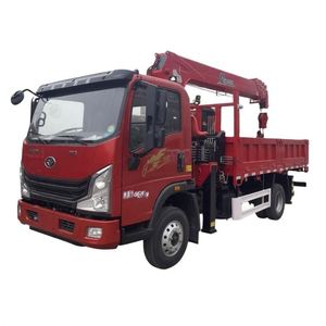 รถบรรทุกติดเครน Sinotruk Howman 160 แรงม้า 7 ตัน บูมตรง 5 ท่อน สำหรับขนส่งต้นกล้า - Product Image 1