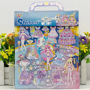 Autocollants de déguisement de princesse pour enfants, grand ensemble d'autocollants - Product Image 4