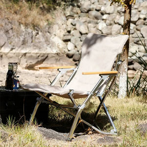 Chaise de camping pliable légère en alliage d'aluminium noir portable pour le camping en plein air, la pêche, la randonnée, le pique-nique, la plage - Product Image 4