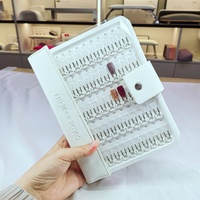 Livre d'échantillons de couleurs d'ongles amovible, organisateur vide pour vernis à ongles, livre d'échantillons de couleurs d'ongles réutilisable en forme de main UV pour salon