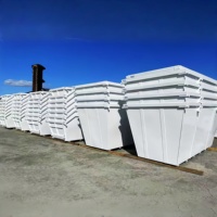 Benne à ordures de recyclage métallique personnalisable pour l'extérieur dans les tailles 2m3 3m3 4m3 6m3 Machines de traitement des déchets