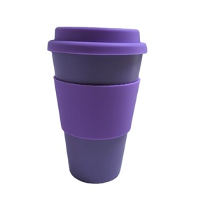 Eco Friendly riutilizzabile viaggio tazza di caffè 12oz RPET portare via tazze di bambù per andare tazze per il succo di caffè - Product Image 1