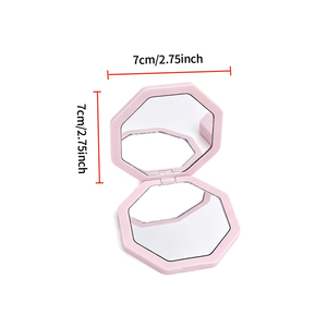 Specchio da Trucco Pieghevole Ottagonale Portatile Mini Flip-Top in Plastica ad Alta Definizione per Ragazze, Nuovo Stile 2026 per il Commercio Transfrontaliero - Product Image 5